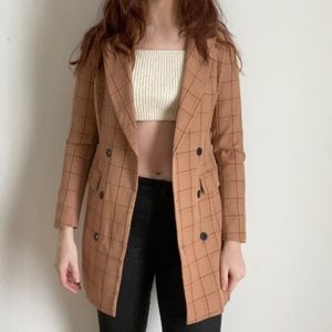 Nastygal plaid blazer dress